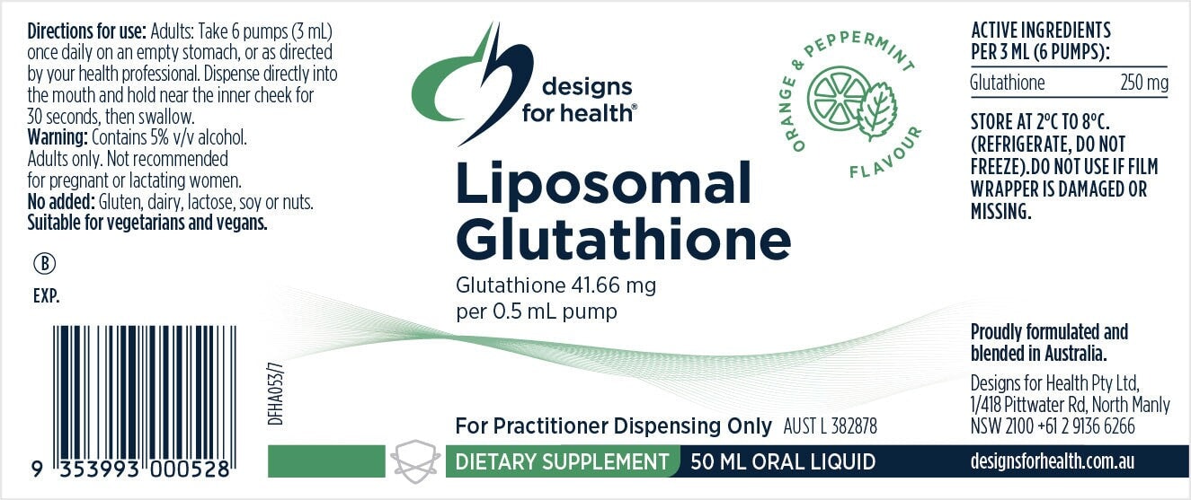 designs for health glutathione liposomal Seeking Health Optimal Liposomal Glutathione, 4 oz, Supports Immune & Liver  Health, Antioxidant