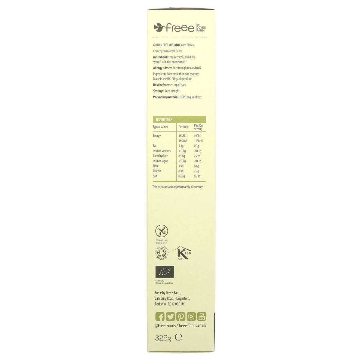Doves Farm Freee Organic Corn Flakes GF