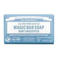 Dr. Bronners Pure-Castile Bar Soap - Baby Unscented