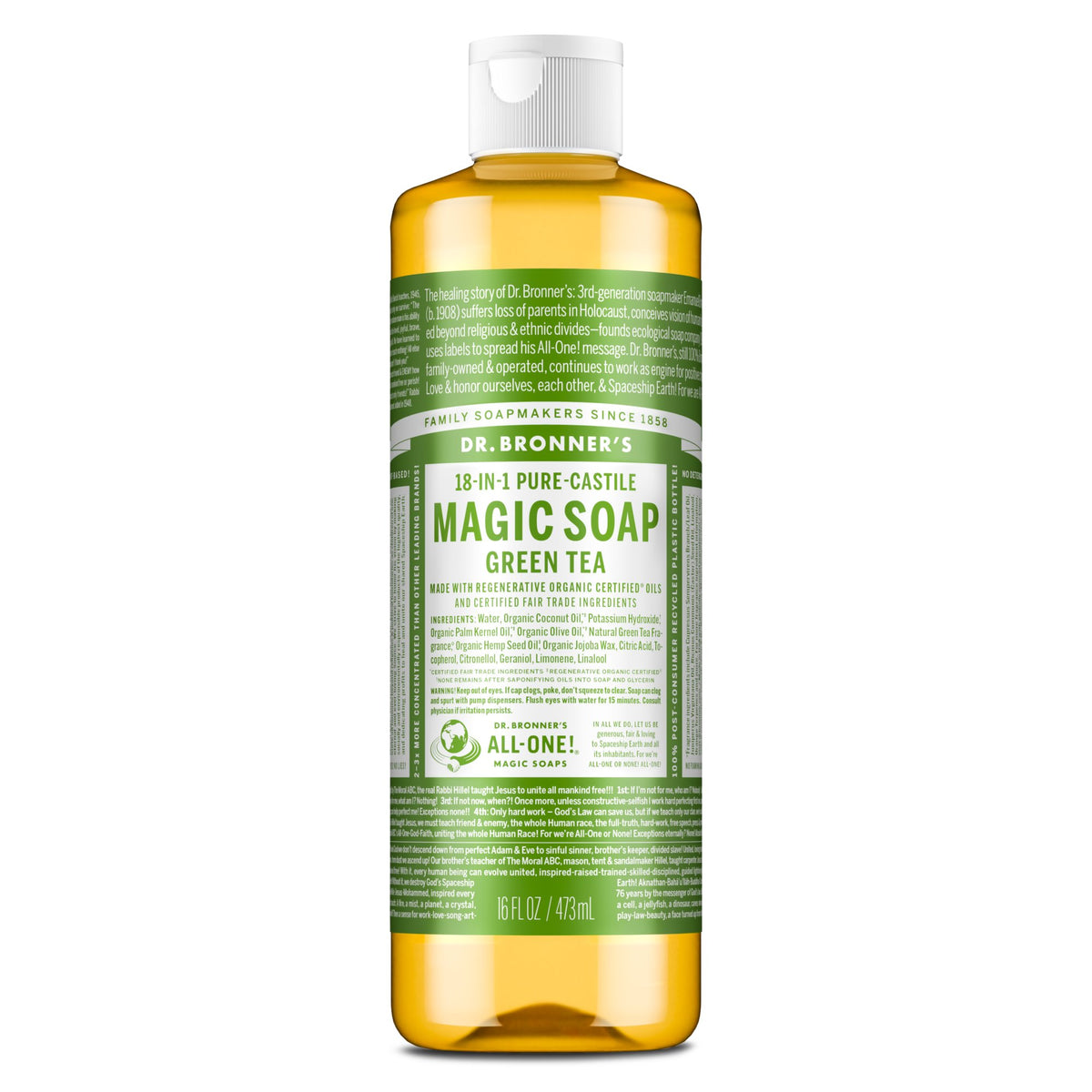 Dr. Bronners Pure-Castile Liquid Soap - Green Tea