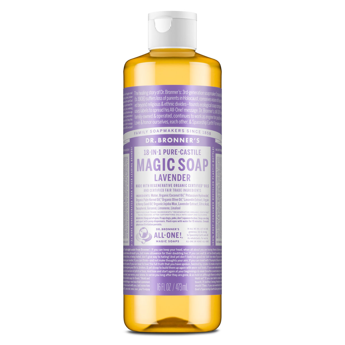 Dr. Bronners Pure-Castile Liquid Soap -Lavender
