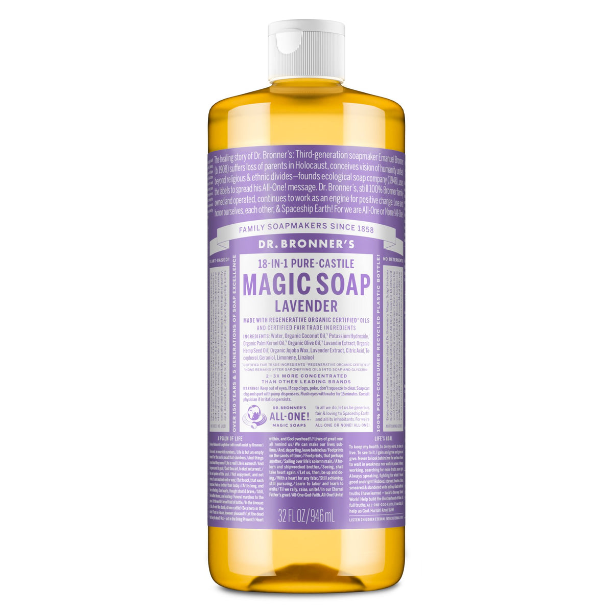 Dr. Bronners Pure-Castile Liquid Soap - Lavender