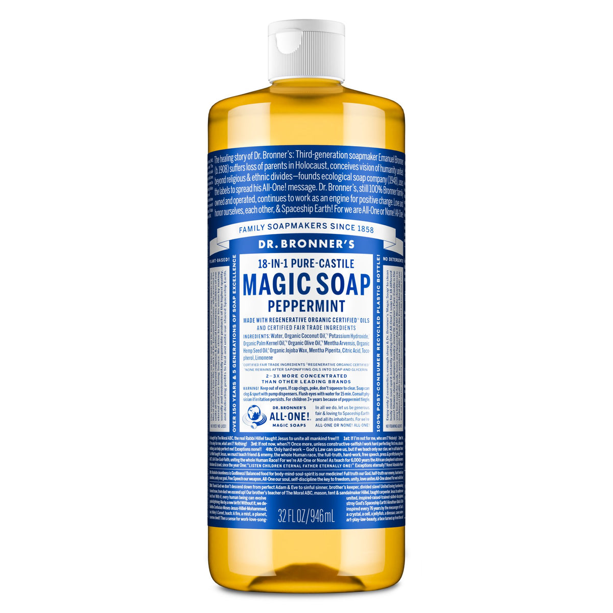 Dr. Bronners Pure-Castile Liquid Soap - Peppermint