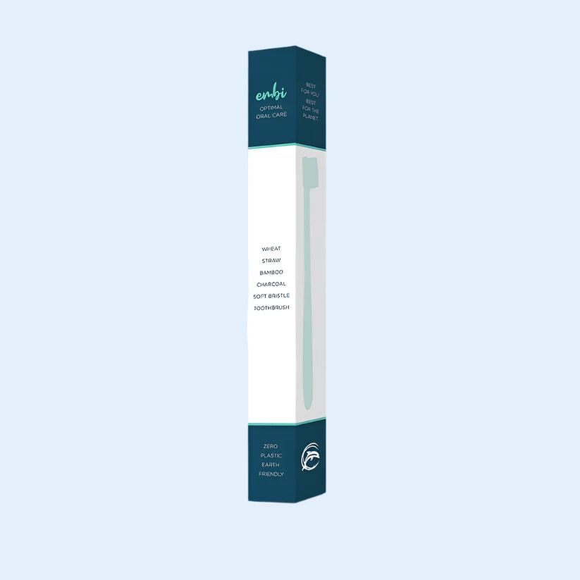 embi OOC Wheat Straw Soft Bamboo Charcoal Bristle Toothbrush
