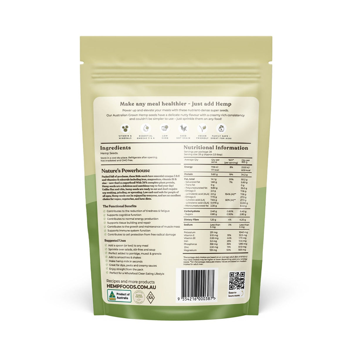Essential Hemp Australian Hemp Seeds Hulled