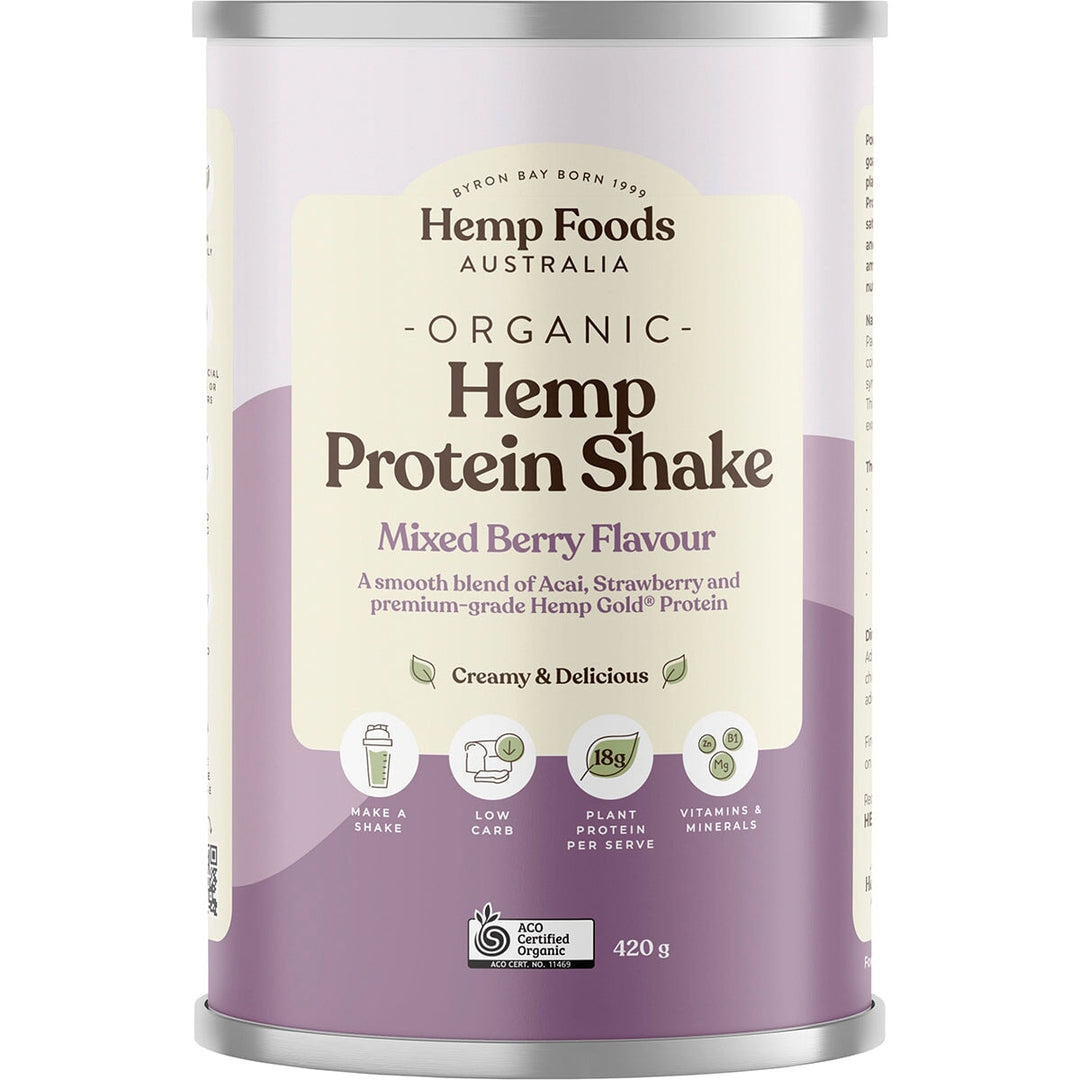 Hemp Foods Australia Organic Hemp Protein Mixed Berry & Acai