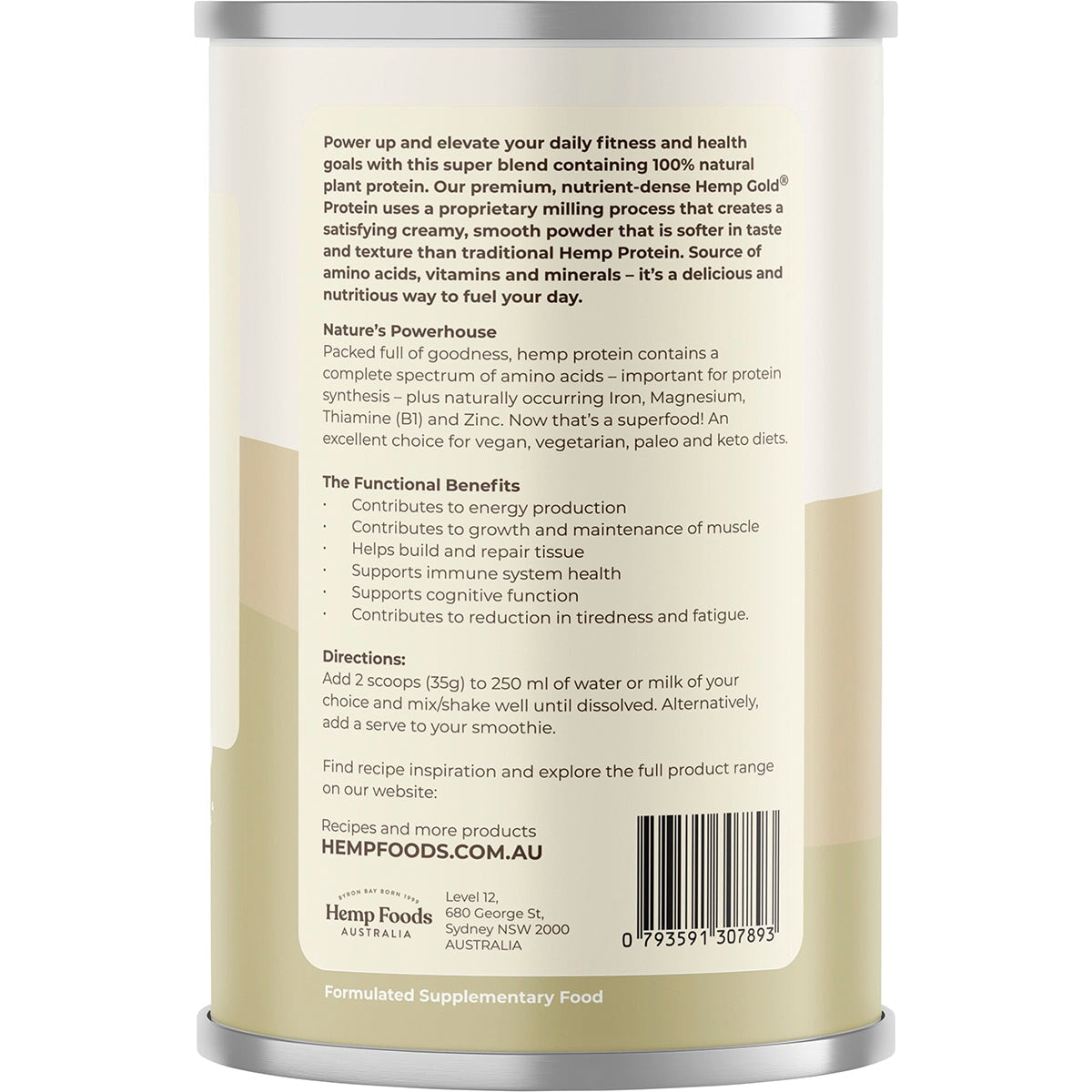 Hemp Foods Australia Organic Hemp Protein Natural