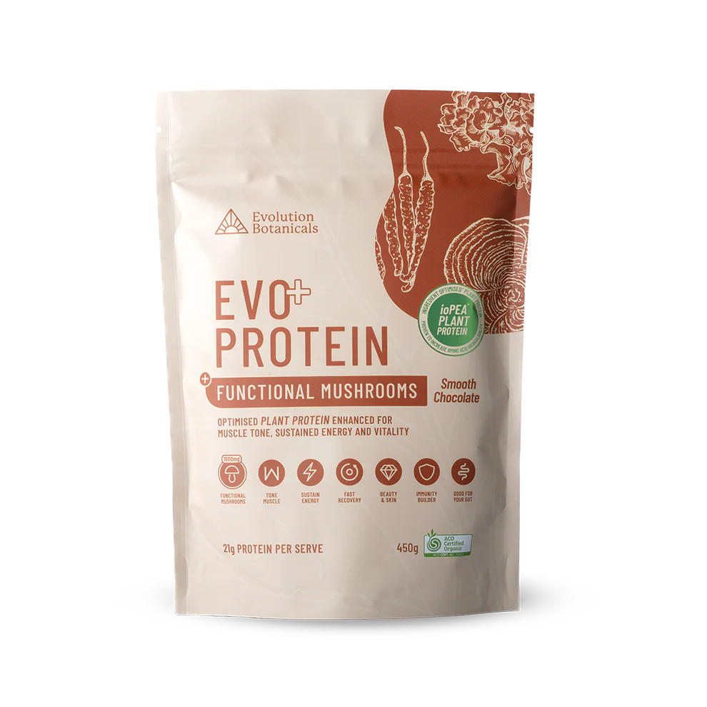 Evolution Botanicals EVO+ Protein Functional Mushrooms Smooth Chocolate