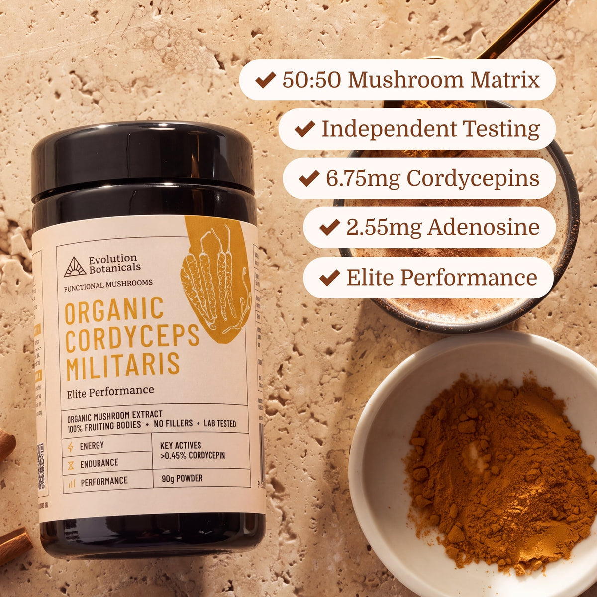 Evolution Botanicals Organic Cordyceps Militaris | Mr Vitamins