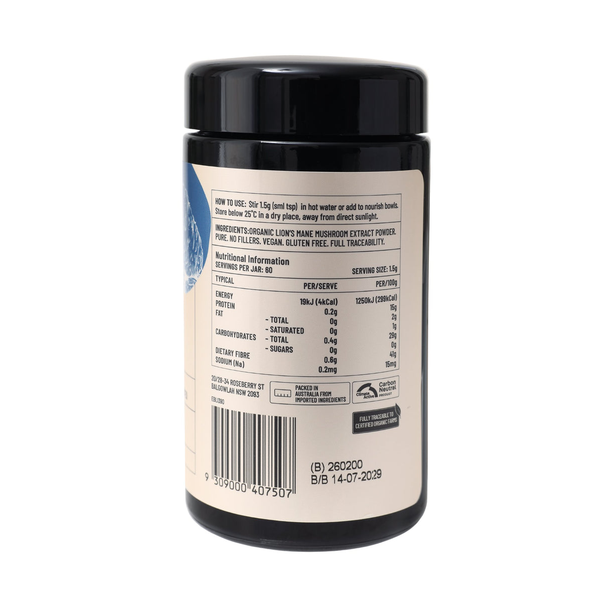 Evolution Botanicals Organic Lions Nane | Mr Vitamins