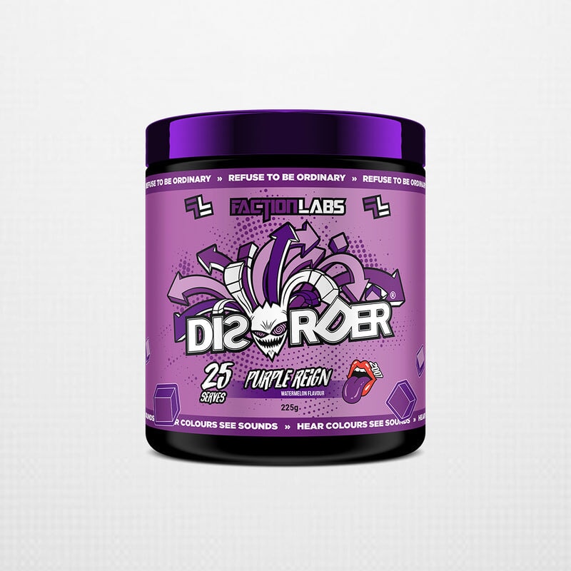 Faction Labs Disorder original Pre-Workout Purple Reign Watermelon
