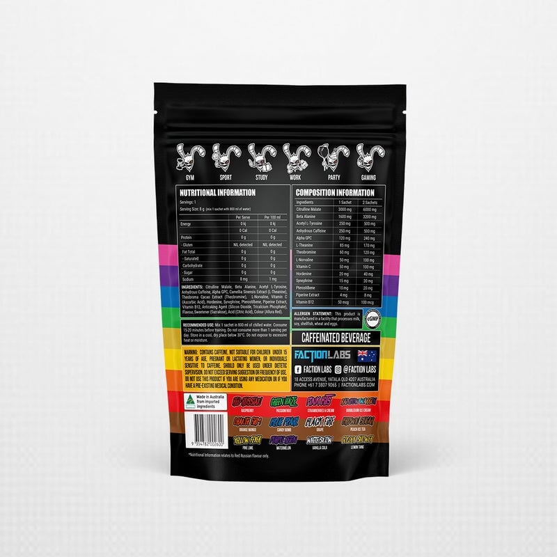 Faction Labs Disorder original Pre-Workout Variety Pack