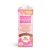 FAMOUS Kids Protein Shake Strawberry | Mr Vitamins