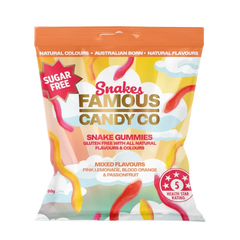 FAMOUS Sugar Free Candy Snake Gummies Mixed Flavours
