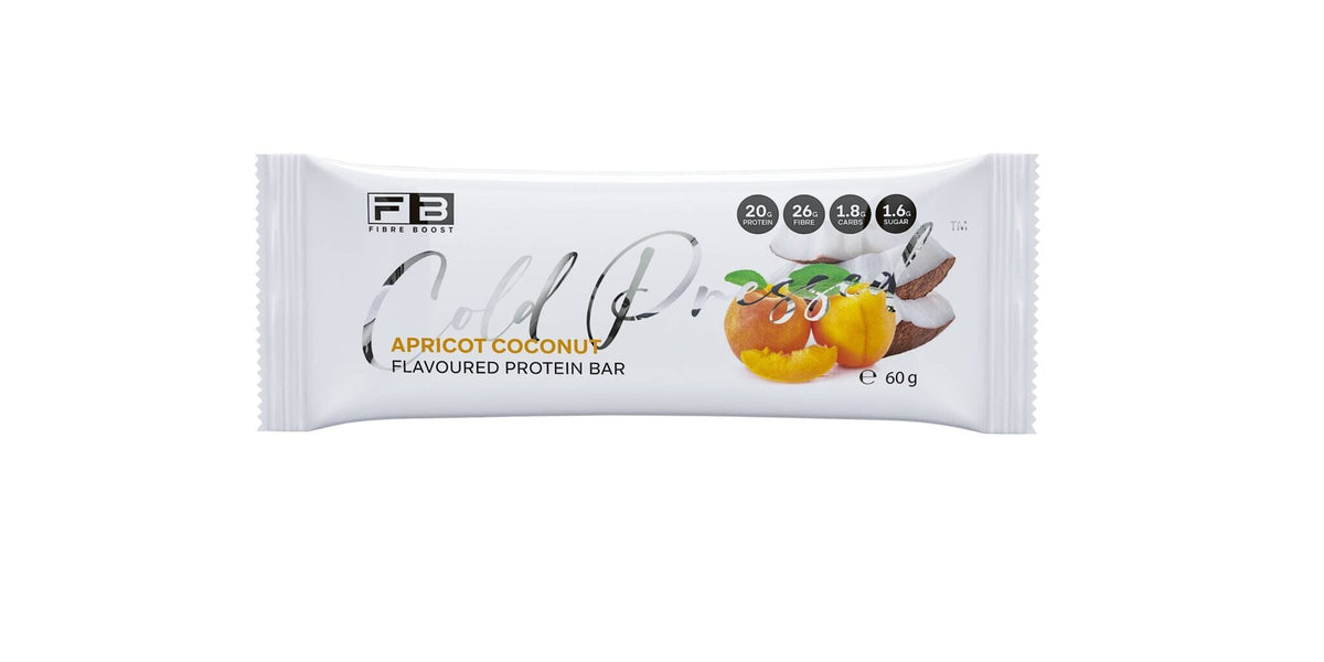 Fibre Boost Cold pressed protein bar - Apricot Coconut