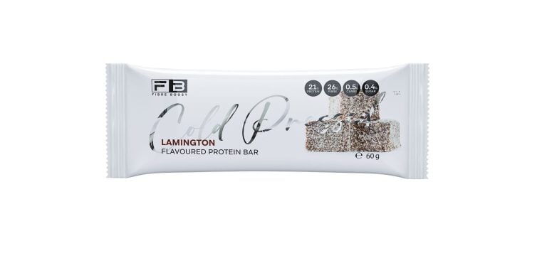 Fibre Boost Cold pressed protein bar - Lamington