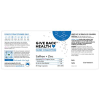 Give Back Health Clinic Collection Saffron + Zinc