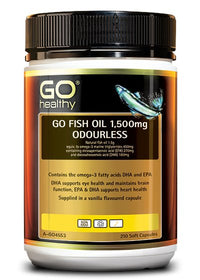 GO Healthy Fish Oil 1,500mg Odourless 210 Softgel Caps | Mr Vitamins