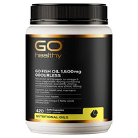 GO Healthy Fish Oil 1,500mg Odourless 420 Softgel Caps | Mr Vitamins