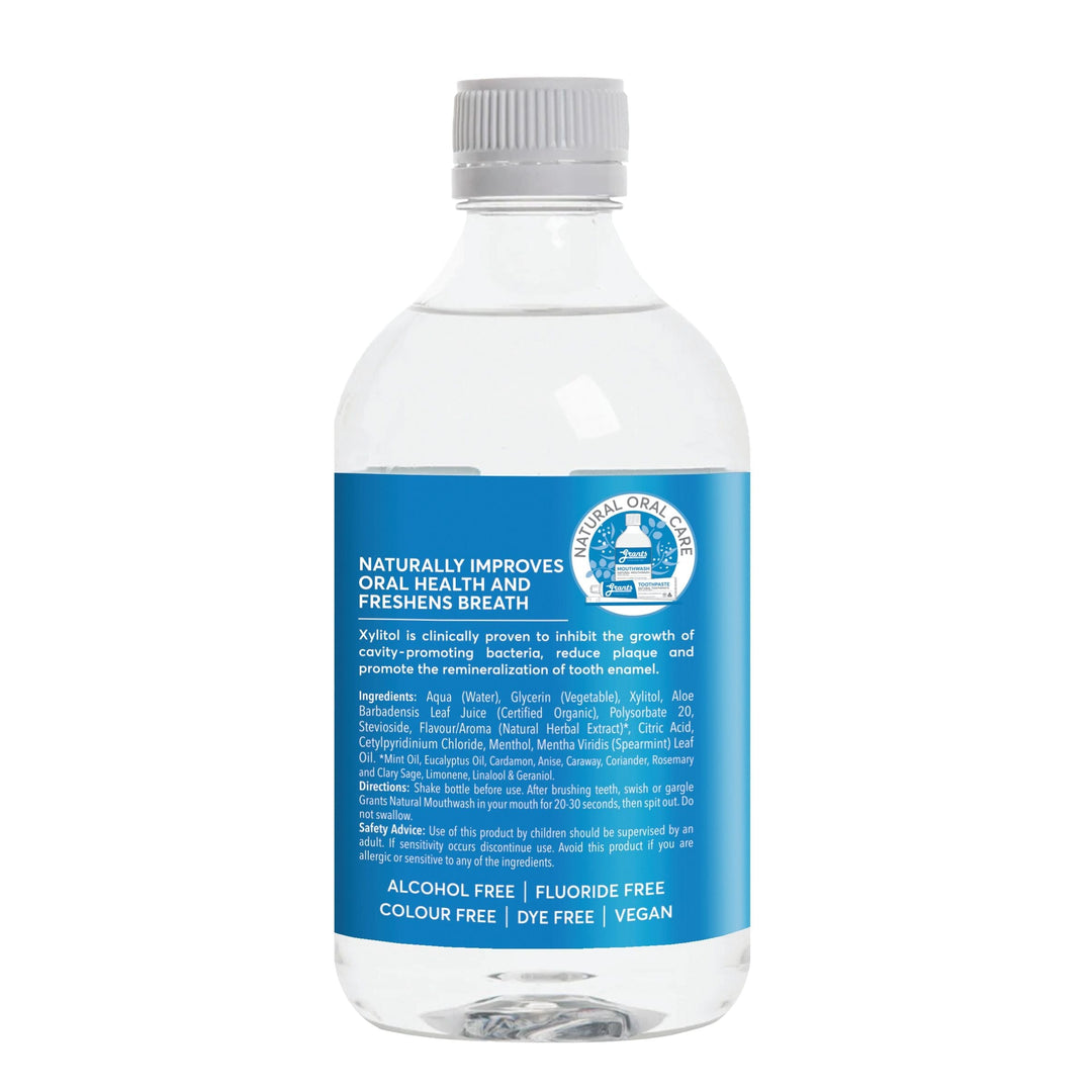 Grants Alcohol Free Natural Mouthwash Mint Flavoured