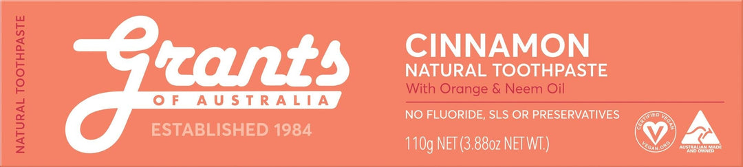 Grants Toothpaste Tube Cinnamon | Mr Vitamins