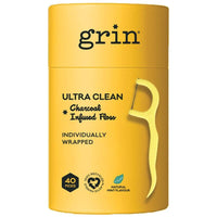 Grin Charcoal Infused Floss Picks Ultra Clean