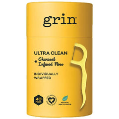 Grin Charcoal Infused Floss Picks Ultra Clean
