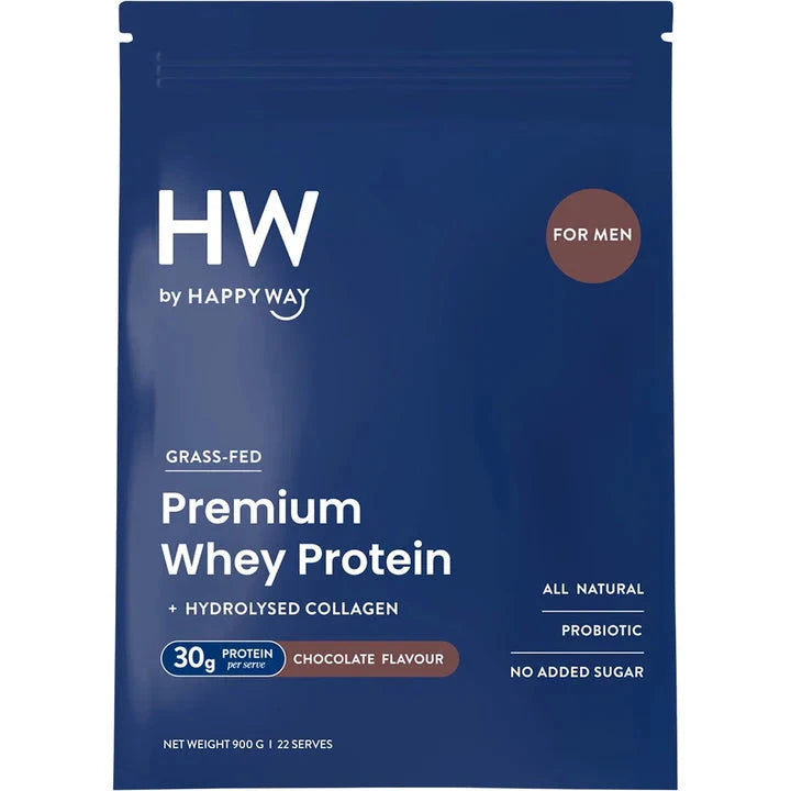 HAPPY WAY Men's Premium Whey Protein Powder Chocolate