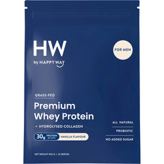HAPPY WAY Mens Premium Whey Protein Powder Vanilla