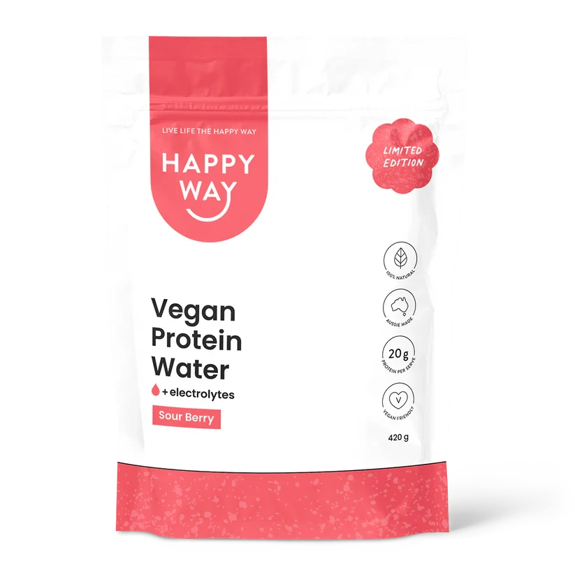 HAPPY WAY Vegan Protein Water Powder Sour Berry