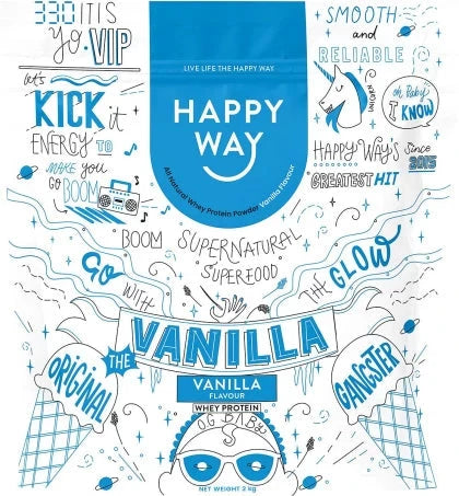 HAPPY WAY Whey Protein Powder Vanilla