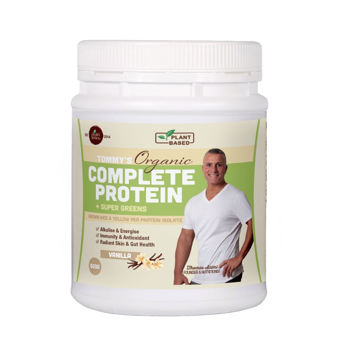 Health Addicts Tommys Organic Complete Protein + Super Greens
