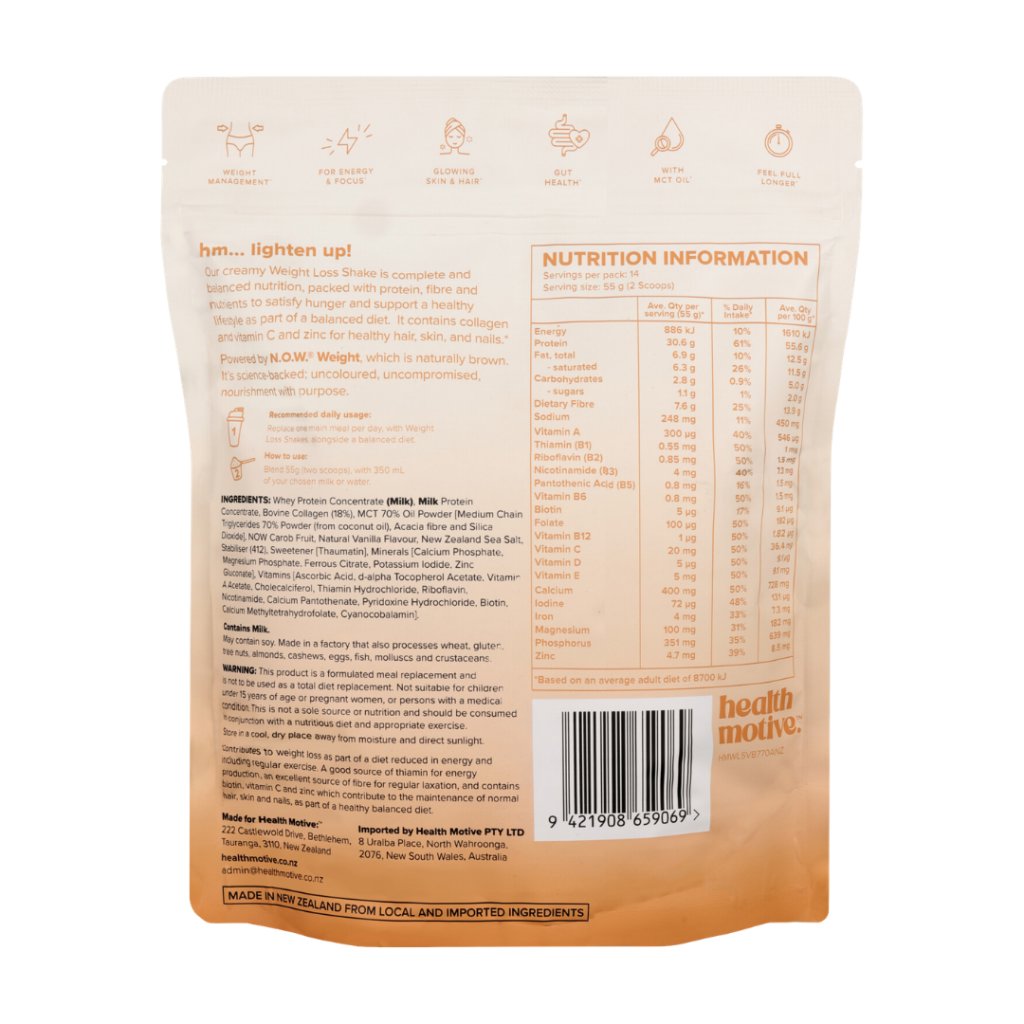 Health Motive Formulated Meal Replacement Vanilla Bean | Mr Vitamins