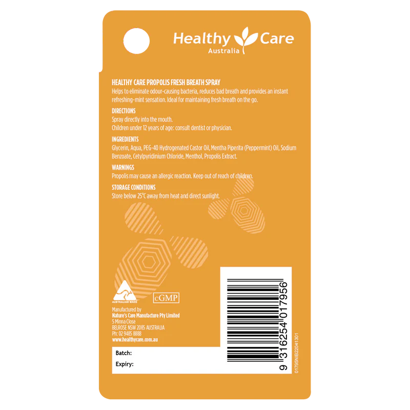 Healthy Care Propolis Fresh Breath Spray