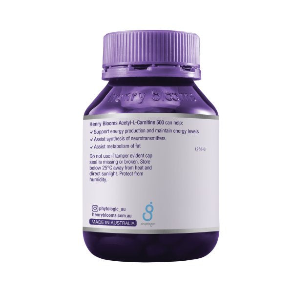Henry Blooms Acetyl L Carnitine 500 | Mr Vitamins