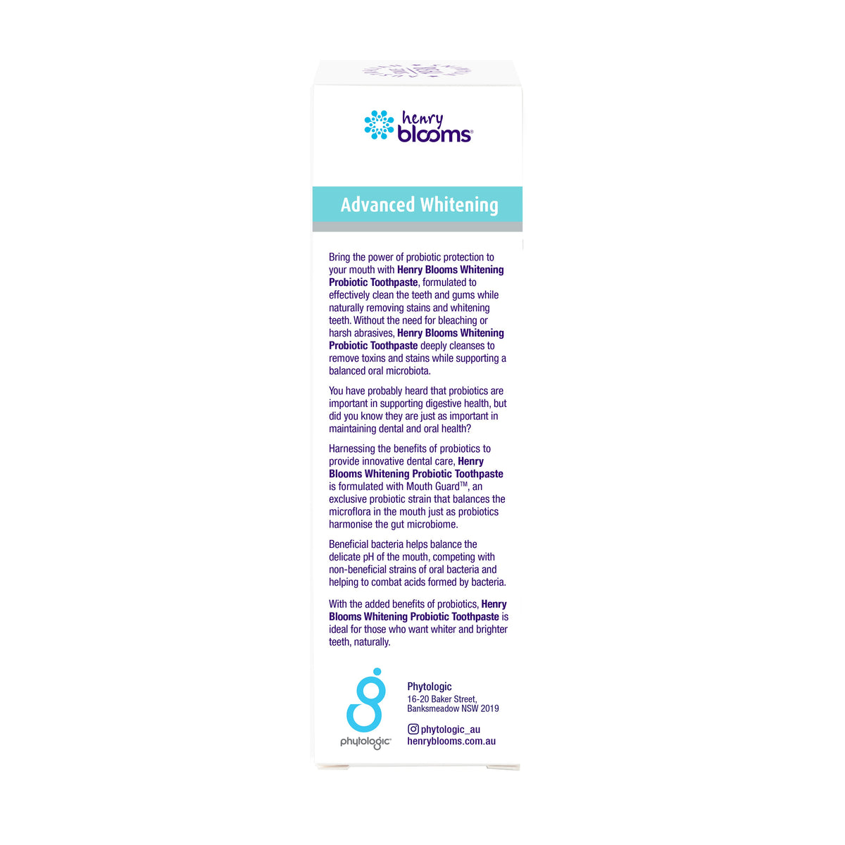 Henry Blooms Probiotic Toothpaste | Mr Vitamins