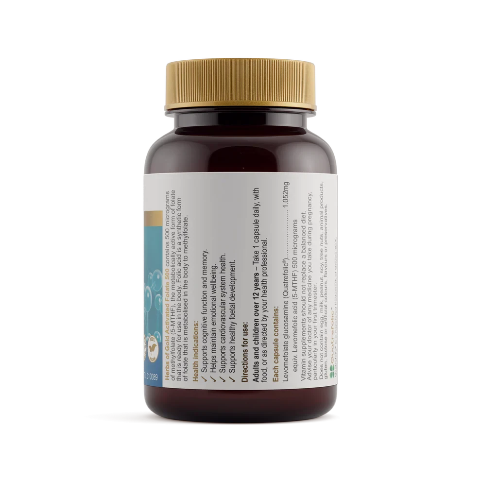 Herbs Of Gold Activated Folate 500 | Mr Vitamins