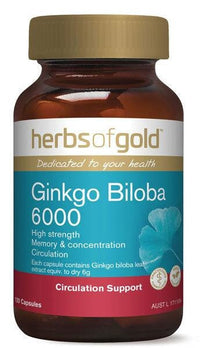 Herbs Of Gold Ginkgo Biloba 6000 | Mr Vitamins