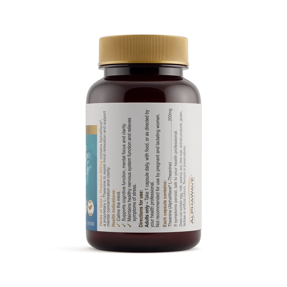 Herbs Of Gold L-Theanine 200mg | Mr Vitamins