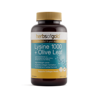 Herbs Of Gold Lysine 1000 + Olive Leaf | Mr Vitamins