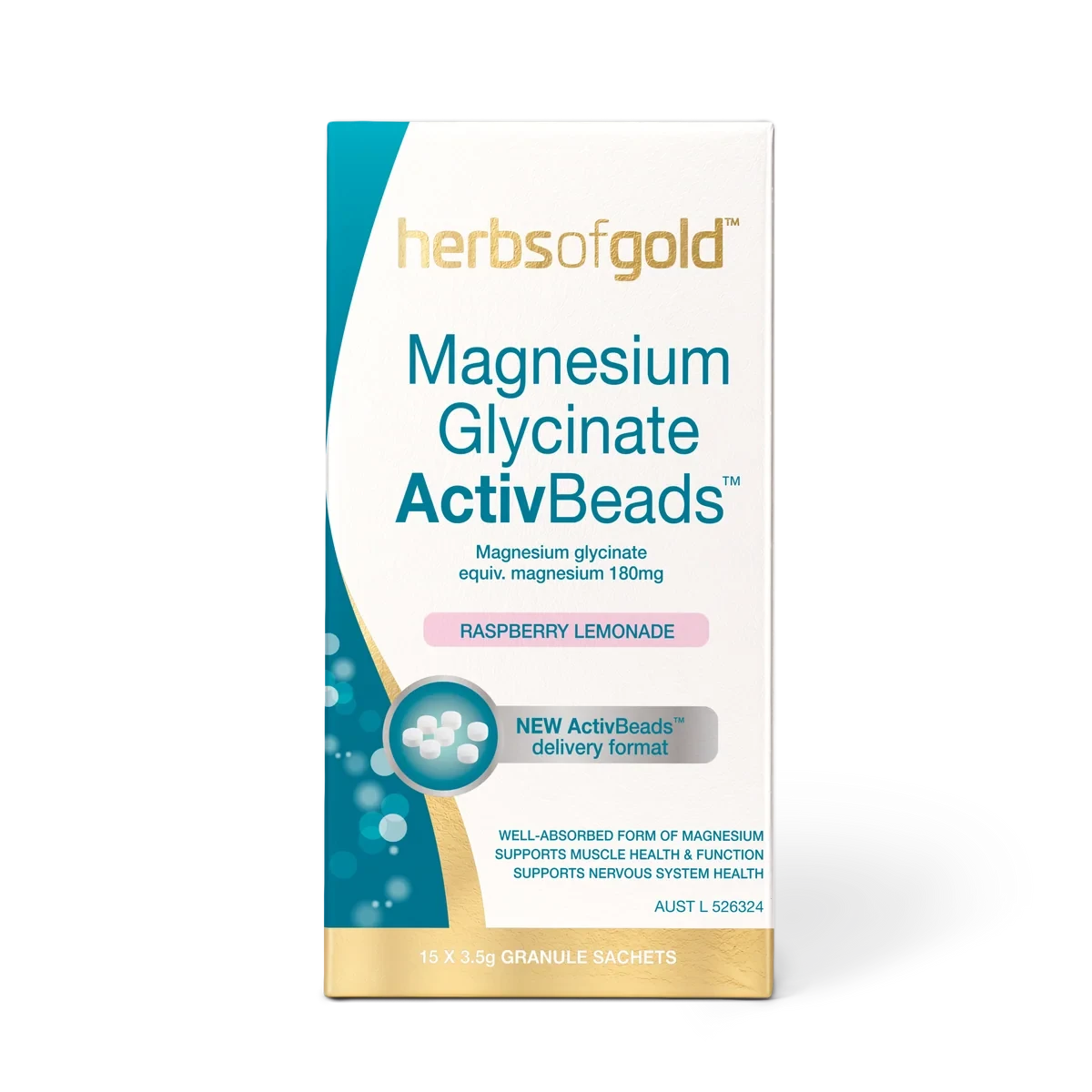 Herbs of Gold Magnesium Glycinate ActivBeads | Mr Vitamins