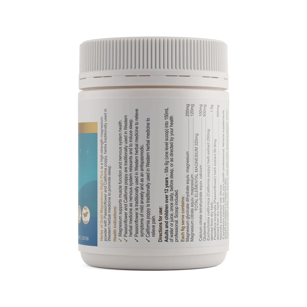 Herbs of Gold Magnesium Night Plus | Mr Vitamins