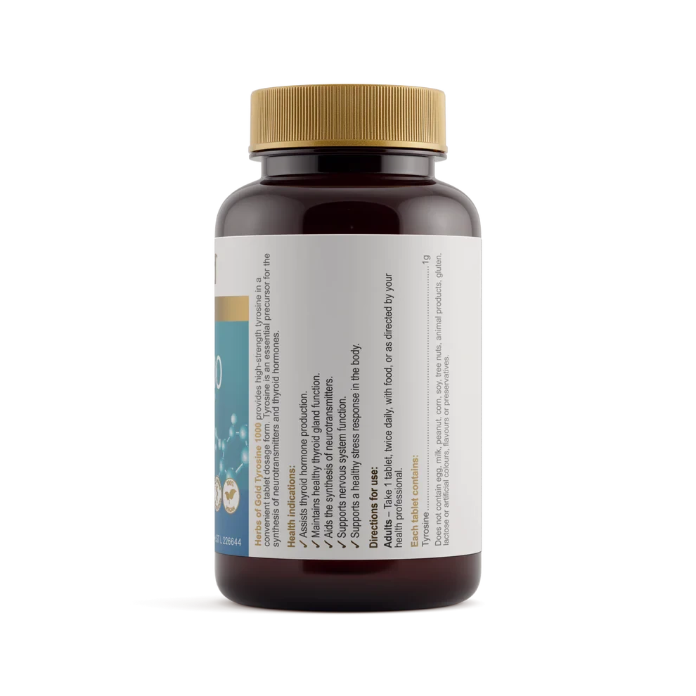 Herbs Of Gold Tyrosine 1000 | Mr Vitamins