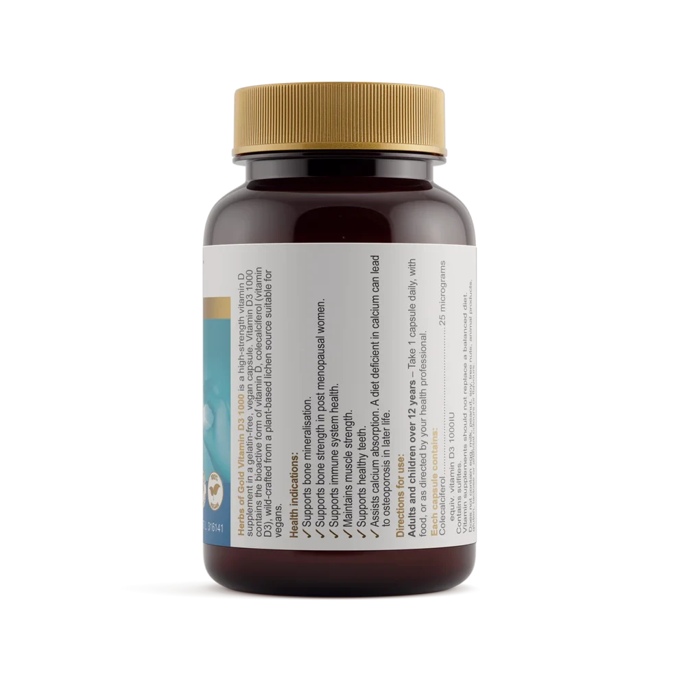 Herbs Of Gold Vegan Vitamin D3 1000 | Mr Vitamins