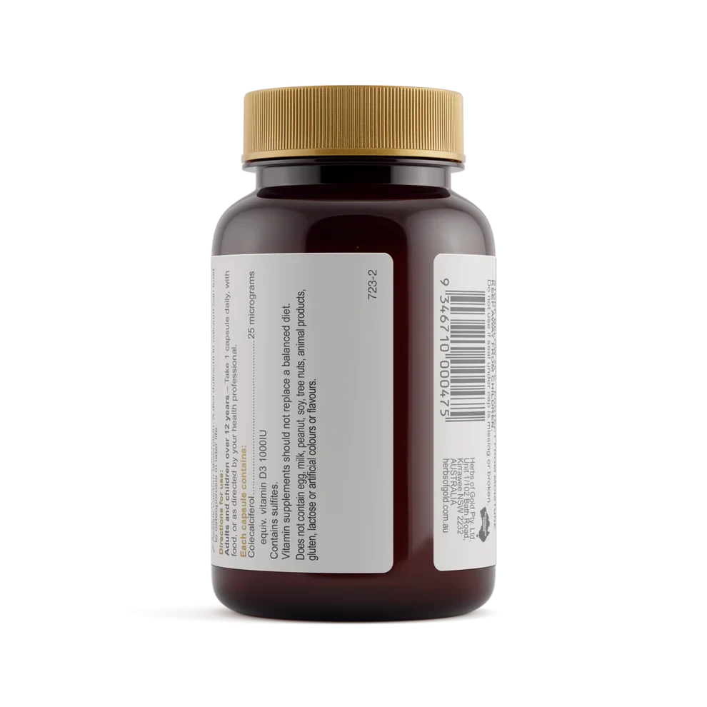 Herbs Of Gold Vegan Vitamin D3 1000 | Mr Vitamins
