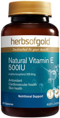 Herbs Of Gold Vegan Vitamin E 500 I.U. | Mr Vitamins