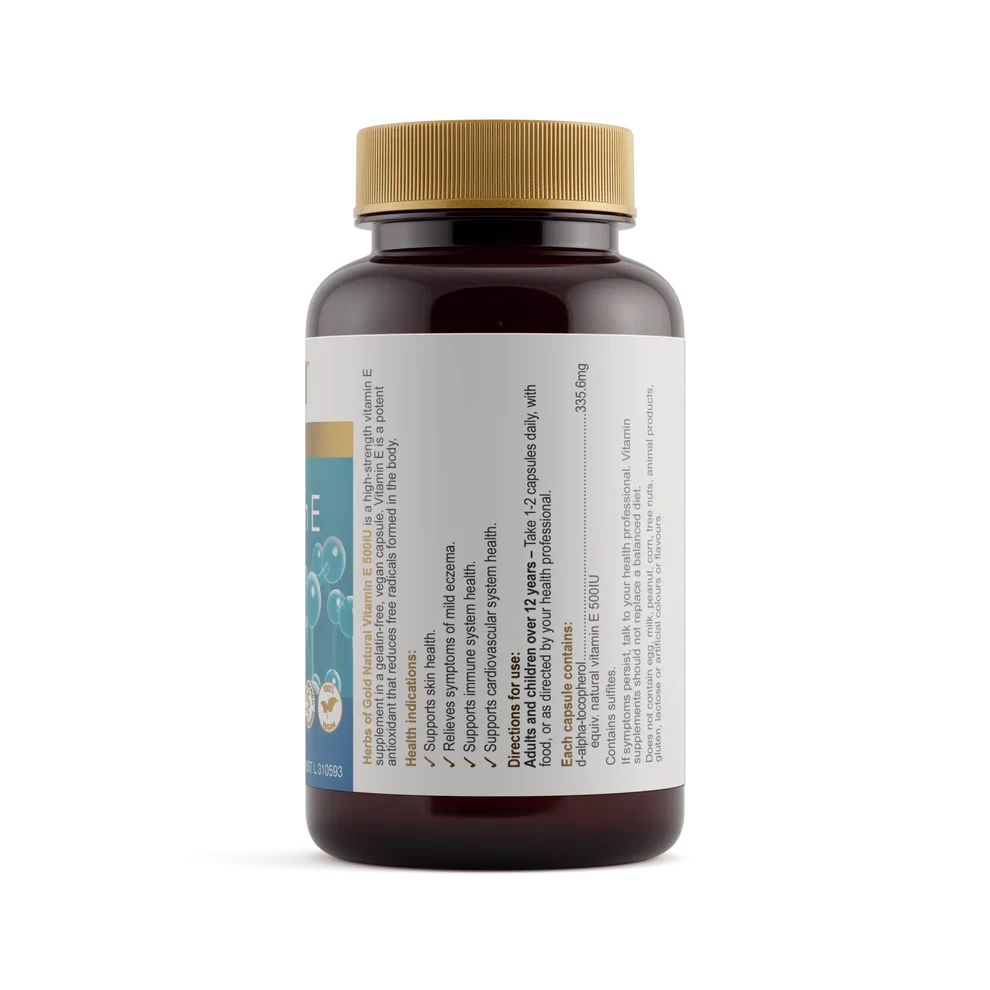 Herbs Of Gold Vegan Vitamin E 500 I.U. | Mr Vitamins