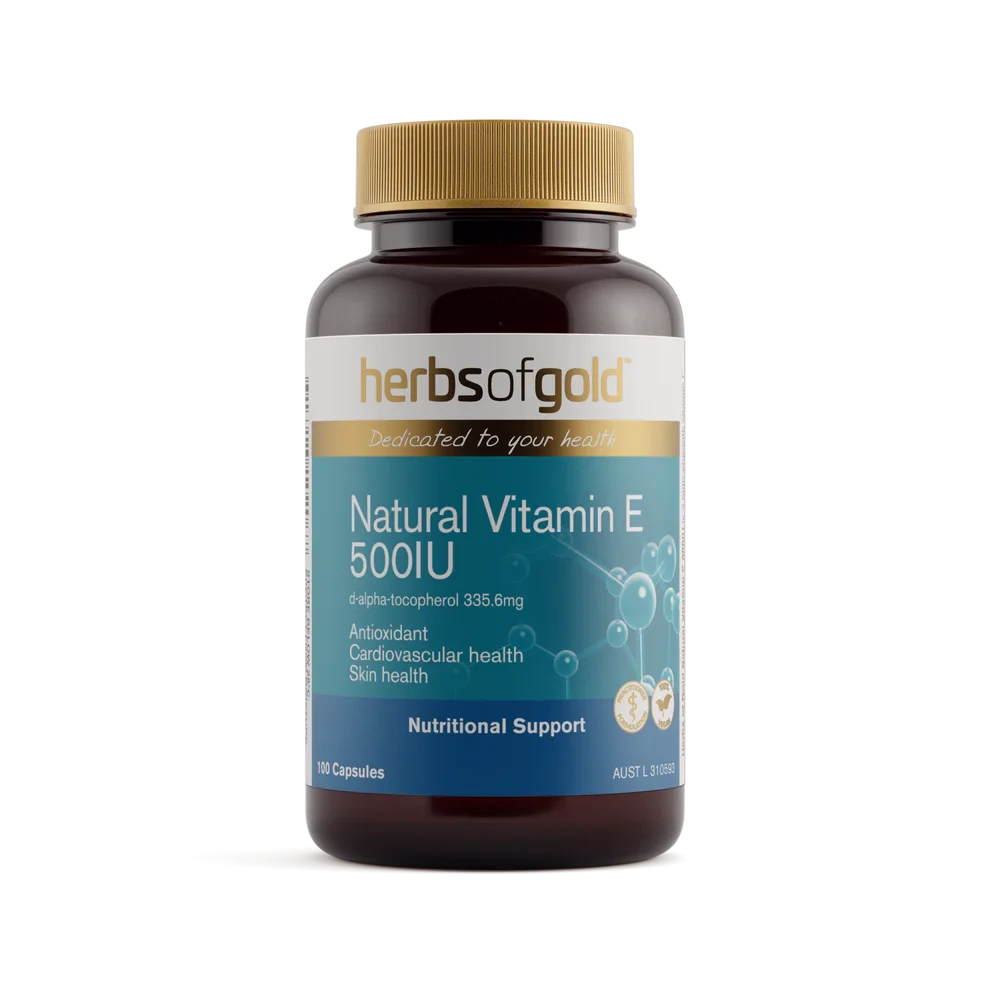 Herbs Of Gold Vegan Vitamin E 500 I.U. | Mr Vitamins