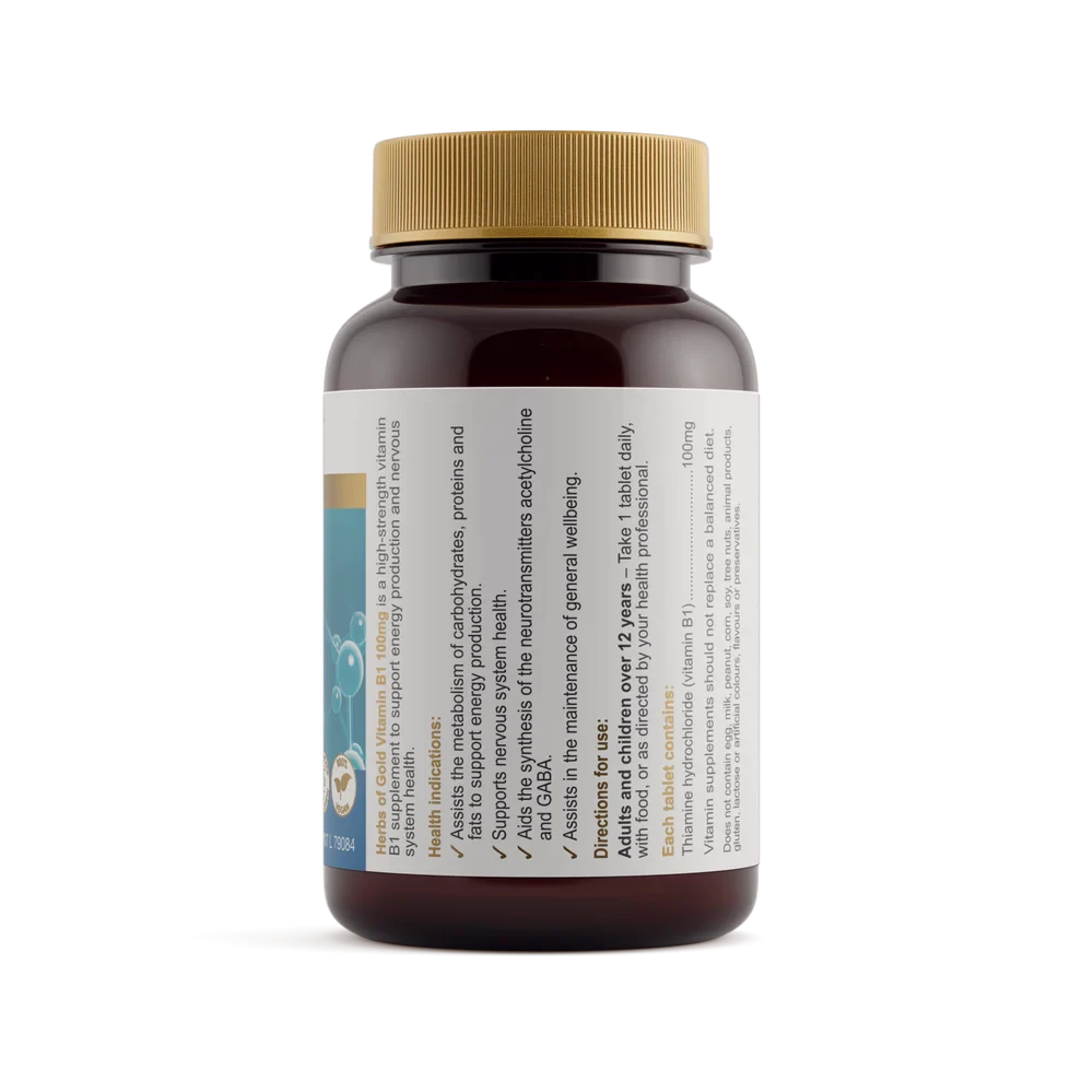 Herbs Of Gold Vitamin B1 100mg | Mr Vitamins