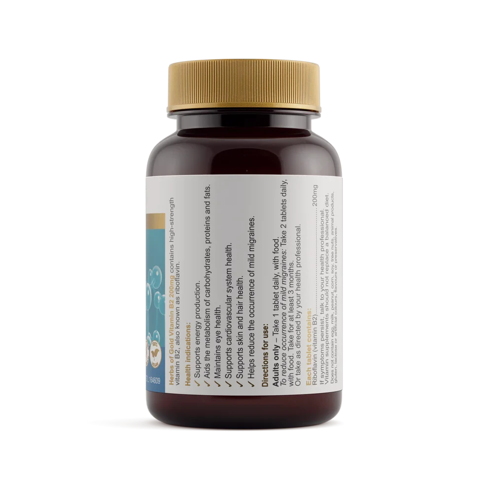 Herbs Of Gold Vitamin B2 200mg | Mr Vitamins